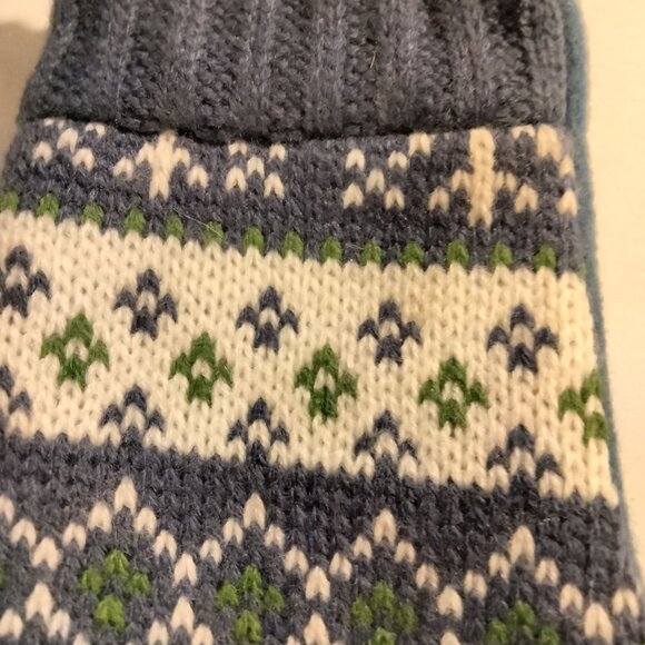 Blue Green Knit Christmas Argyle 7 Inch - Picture 2 of 3